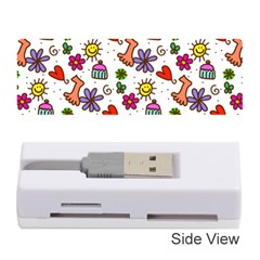 Cute Doodle Wallpaper Pattern Memory Card Reader (stick)  by BangZart