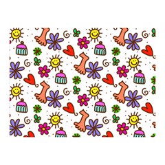 Cute Doodle Wallpaper Pattern Double Sided Flano Blanket (mini)  by BangZart