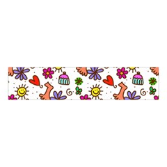 Cute Doodle Wallpaper Pattern Velvet Scrunchie