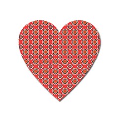 Floral Seamless Pattern Vector Heart Magnet by BangZart