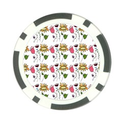 Handmade Pattern With Crazy Flowers Poker Chip Card Guard by BangZart