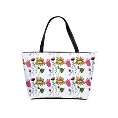 Handmade Pattern With Crazy Flowers Shoulder Handbags by BangZart