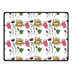 Handmade Pattern With Crazy Flowers Fleece Blanket (small) by BangZart