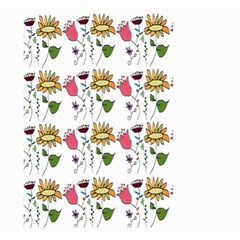 Handmade Pattern With Crazy Flowers Small Garden Flag (two Sides) by BangZart