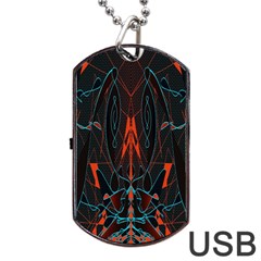 Doodle Art Pattern Background Dog Tag Usb Flash (one Side) by BangZart