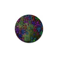 Grunge Rose Background Pattern Golf Ball Marker by BangZart