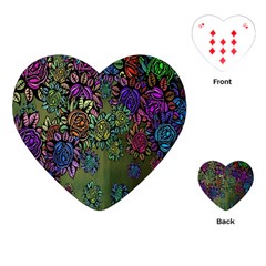 Grunge Rose Background Pattern Playing Cards (heart)  by BangZart