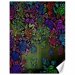 Grunge Rose Background Pattern Canvas 18  X 24   by BangZart