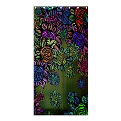 Grunge Rose Background Pattern Shower Curtain 36  X 72  (stall)  by BangZart