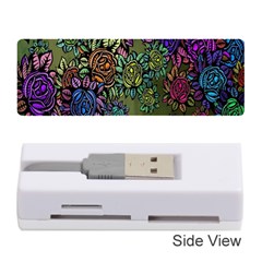 Grunge Rose Background Pattern Memory Card Reader (stick)  by BangZart