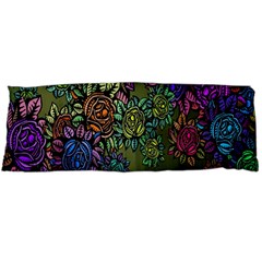 Grunge Rose Background Pattern Body Pillow Case (dakimakura) by BangZart