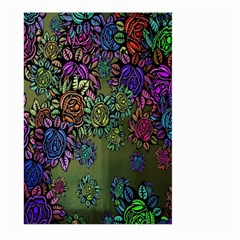 Grunge Rose Background Pattern Large Garden Flag (two Sides) by BangZart