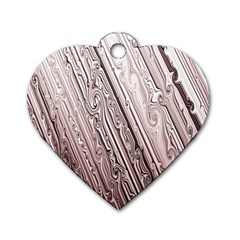 Vintage Pattern Background Wallpaper Dog Tag Heart (two Sides) by BangZart