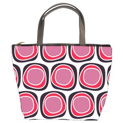 Wheel Stones Pink Pattern Abstract Background Bucket Bags by BangZart