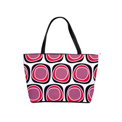 Wheel Stones Pink Pattern Abstract Background Shoulder Handbags by BangZart