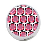 Wheel Stones Pink Pattern Abstract Background 4-Port USB Hub (One Side) Front