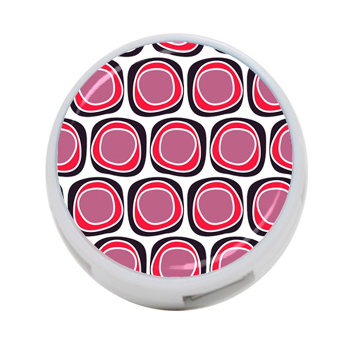 Wheel Stones Pink Pattern Abstract Background 4-Port USB Hub (One Side)