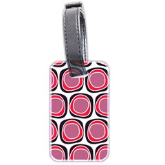 Wheel Stones Pink Pattern Abstract Background Luggage Tags (two Sides) by BangZart