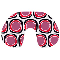 Wheel Stones Pink Pattern Abstract Background Travel Neck Pillows by BangZart