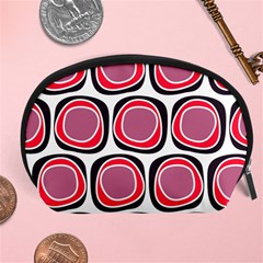 Wheel Stones Pink Pattern Abstract Background Accessory Pouches (large)  by BangZart