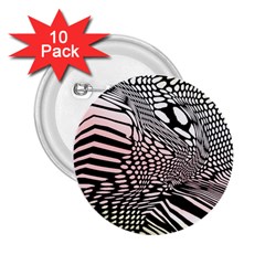 Abstract Fauna Pattern When Zebra And Giraffe Melt Together 2 25  Buttons (10 Pack)  by BangZart