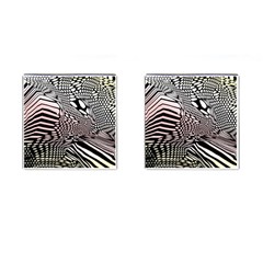 Abstract Fauna Pattern When Zebra And Giraffe Melt Together Cufflinks (square) by BangZart