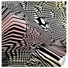 Abstract Fauna Pattern When Zebra And Giraffe Melt Together Canvas 16  X 16   by BangZart