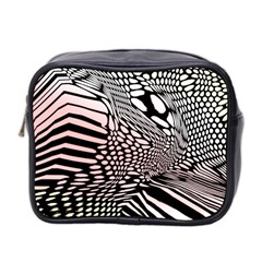 Abstract Fauna Pattern When Zebra And Giraffe Melt Together Mini Toiletries Bag 2-side by BangZart