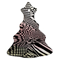 Abstract Fauna Pattern When Zebra And Giraffe Melt Together Christmas Tree Ornament (two Sides) by BangZart