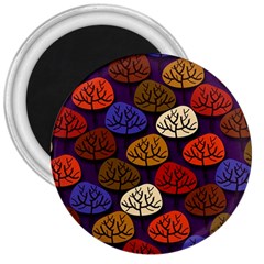 Colorful Trees Background Pattern 3  Magnets by BangZart