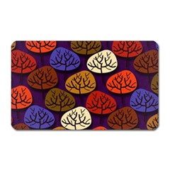 Colorful Trees Background Pattern Magnet (rectangular) by BangZart