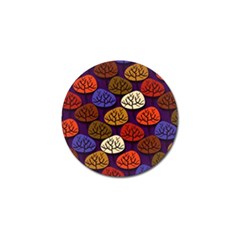 Colorful Trees Background Pattern Golf Ball Marker by BangZart