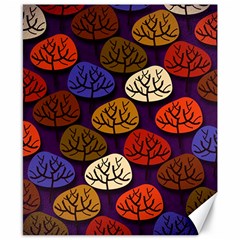 Colorful Trees Background Pattern Canvas 8  X 10  by BangZart