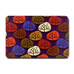 Colorful Trees Background Pattern Small Doormat  by BangZart