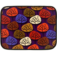 Colorful Trees Background Pattern Double Sided Fleece Blanket (mini)  by BangZart