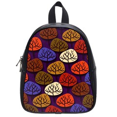 Colorful Trees Background Pattern School Bags (small)  by BangZart