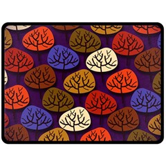 Colorful Trees Background Pattern Fleece Blanket (large)  by BangZart