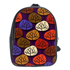 Colorful Trees Background Pattern School Bags (xl)  by BangZart