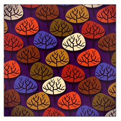 Colorful Trees Background Pattern Large Satin Scarf (square) by BangZart