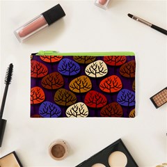 Colorful Trees Background Pattern Cosmetic Bag (xs) by BangZart