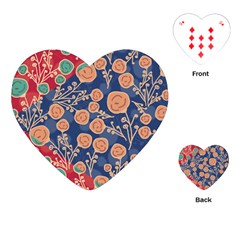 Floral Seamless Pattern Vector Texture Playing Cards (heart)  by BangZart