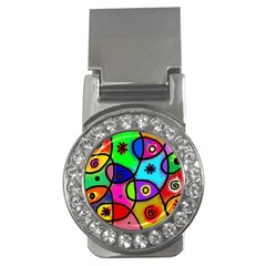 Digitally Painted Colourful Abstract Whimsical Shape Pattern Money Clips (cz)  by BangZart