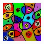 Digitally Painted Colourful Abstract Whimsical Shape Pattern Medium Glasses Cloth (2-Side) Back