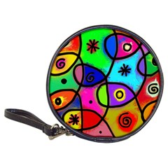 Digitally Painted Colourful Abstract Whimsical Shape Pattern Classic 20-cd Wallets by BangZart