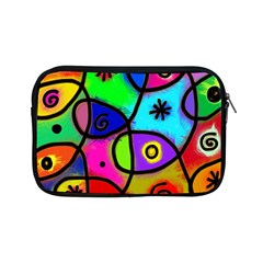 Digitally Painted Colourful Abstract Whimsical Shape Pattern Apple Ipad Mini Zipper Cases by BangZart