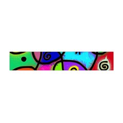 Digitally Painted Colourful Abstract Whimsical Shape Pattern Flano Scarf (mini) by BangZart