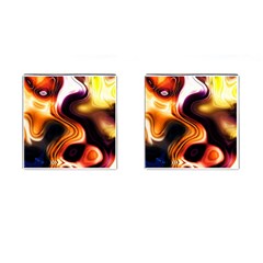 Colourful Abstract Background Design Cufflinks (square) by BangZart