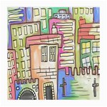 A Village Drawn In A Doodle Style Medium Glasses Cloth (2-Side) Front