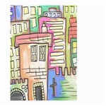 A Village Drawn In A Doodle Style Large Garden Flag (Two Sides) Front