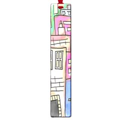 A Village Drawn In A Doodle Style Large Book Marks by BangZart